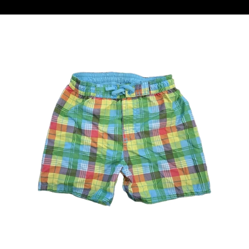 H&M Baby Boy Plaid Swim Trunks - Size 12-18 Months - Multicolor Check